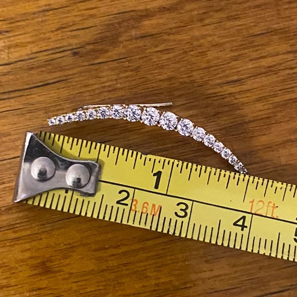 Nadri Gold & Cubic Zirconia Ear Climber Earrings NWT - Picture 3 of 7